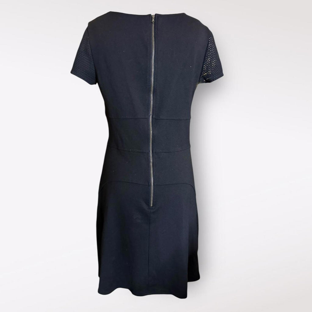 Sisley Black Dress with Mesh Detail