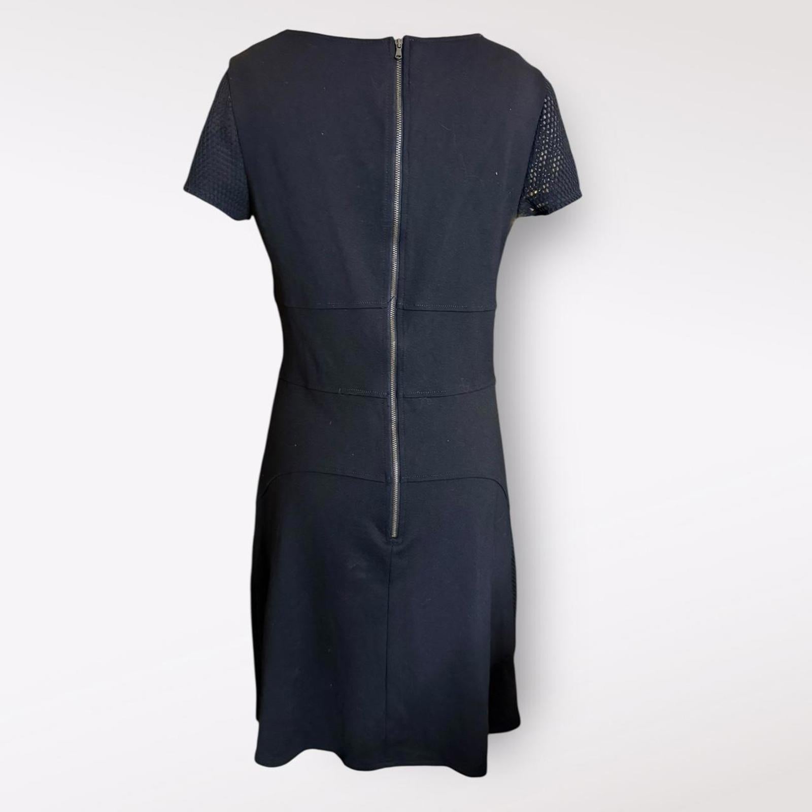 Sisley Black Dress with Mesh Detail