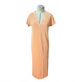 Aerie Peach V-Neck Midi Dress