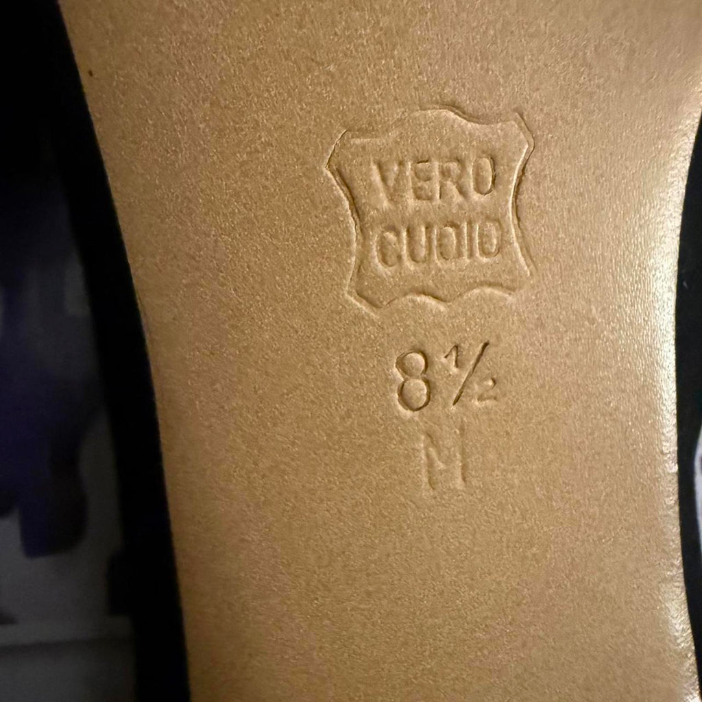 VANELi Women's Black Suede Slip-On Heeled Mules