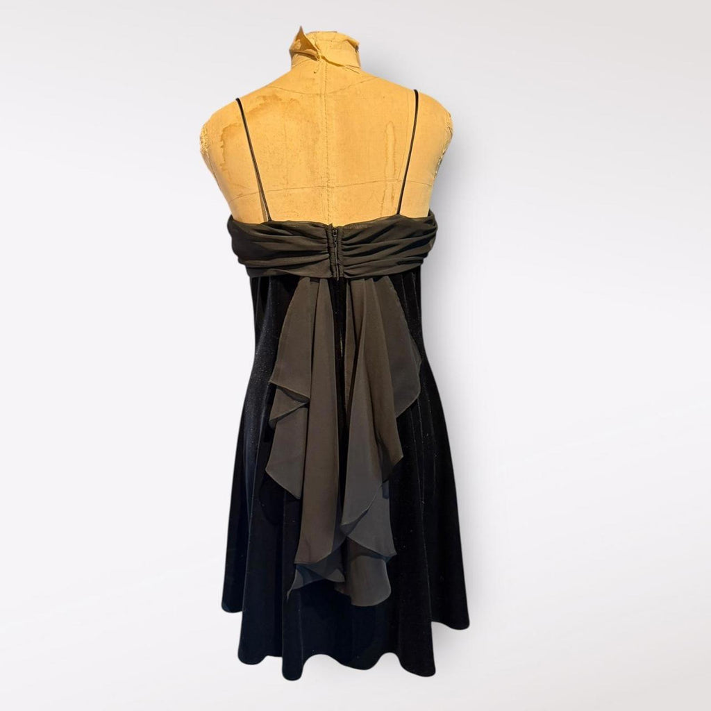 Betsy & Adam Black Velvet Cocktail Dress