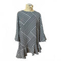 Jessica London Black and White Striped Dress Size 12