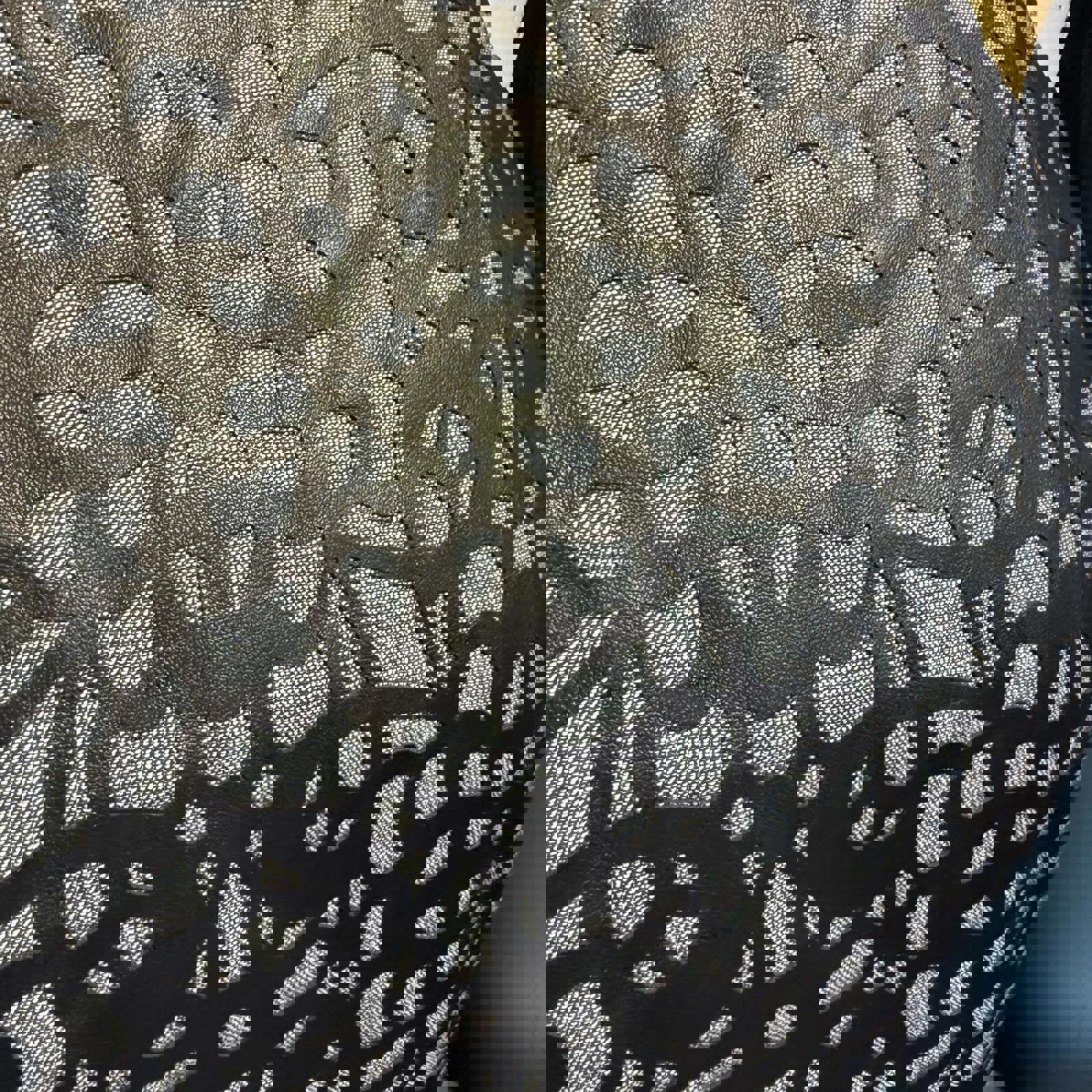 Parker Black and Gray Patterned Halter Dress with Open Back