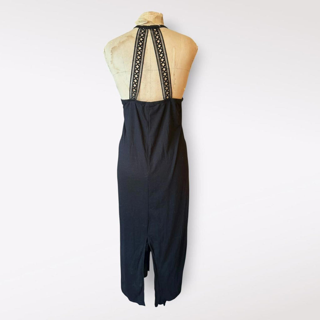 Tahiti Black Maxi Halter Dress