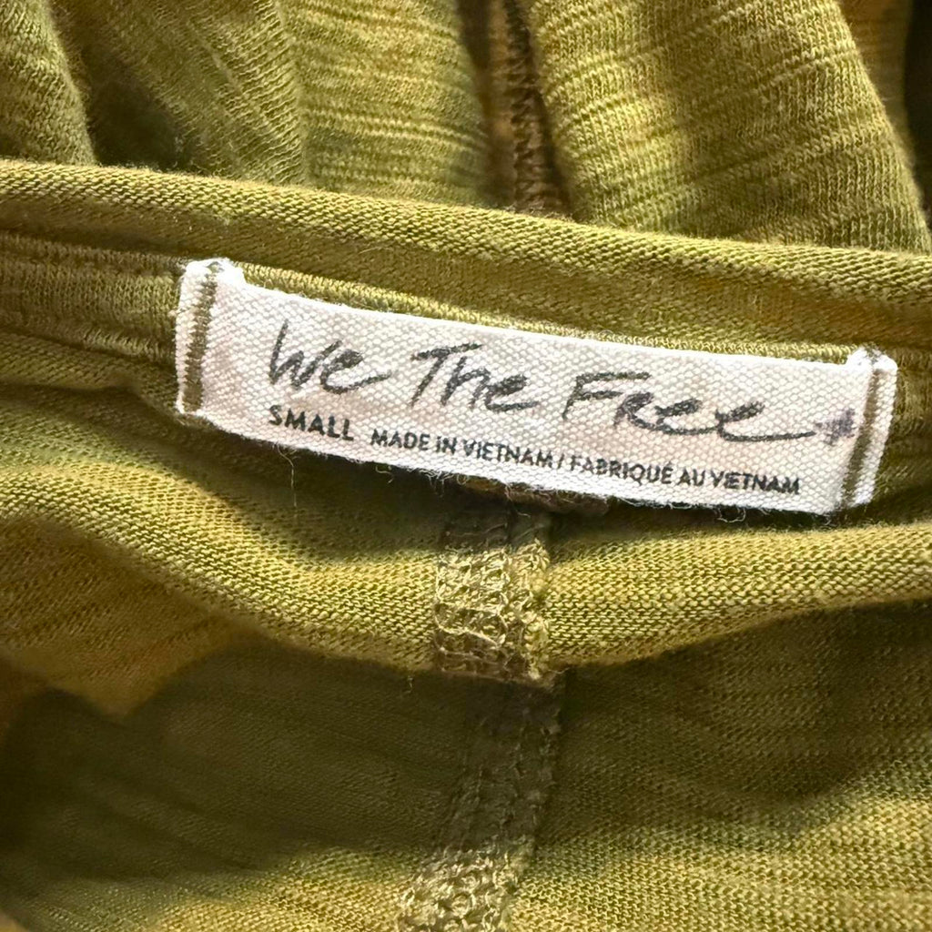 Free People We The Free Green Long Sleeve Top