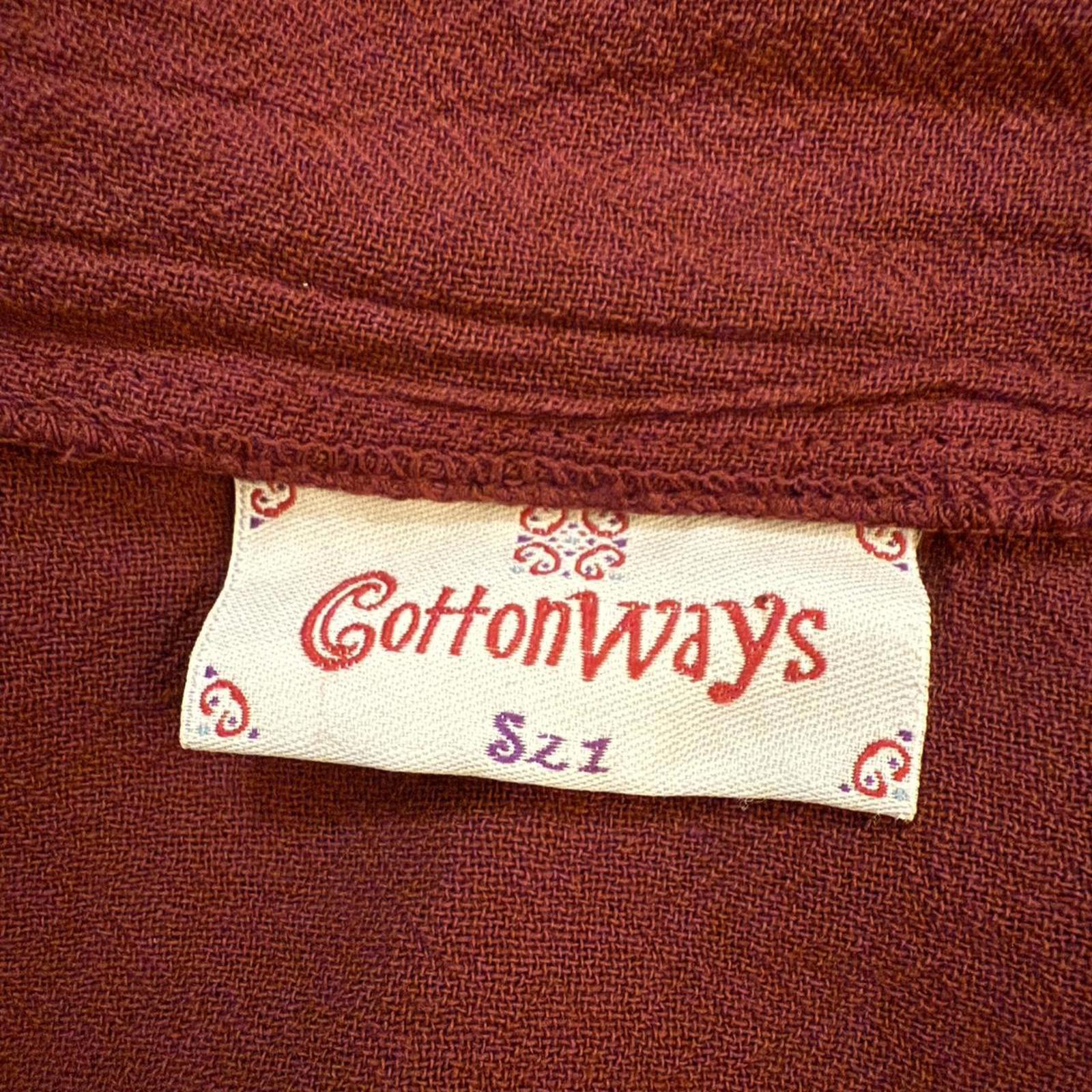 Cottonways Burgundy Button Up Linen Cardigan