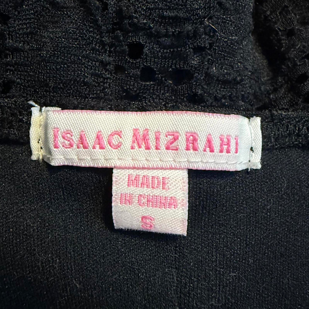 Isaac Mizrahi Black Lace Short Sleeve Bodycon Dress