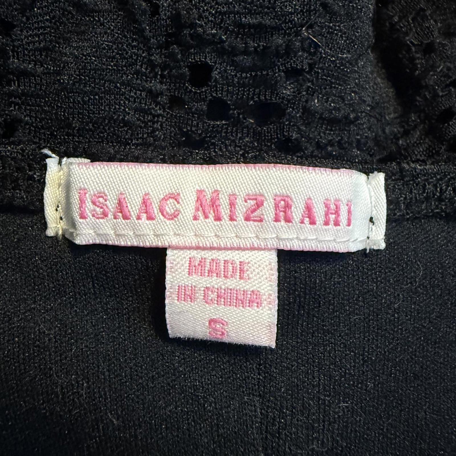Isaac Mizrahi Black Lace Short Sleeve Bodycon Dress