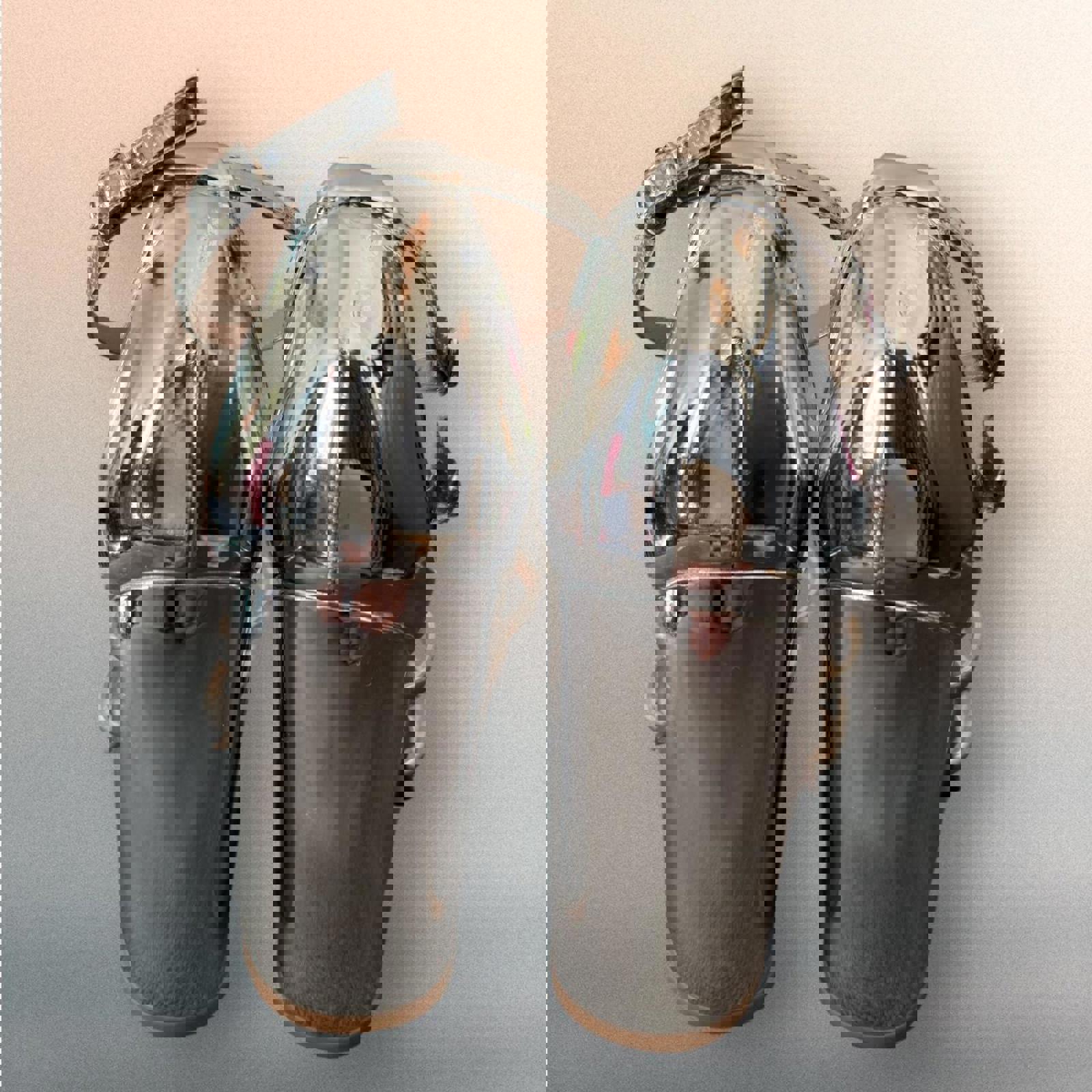 Betsey Johnson Silver Strappy Sandals Size US 9