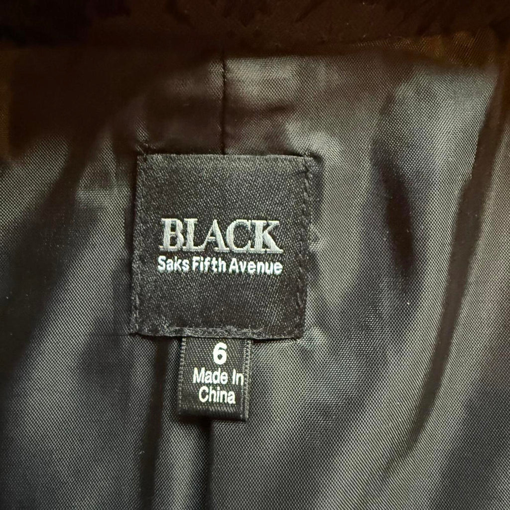 Saks Fifth Avenue Women's Black Brocade Jacket