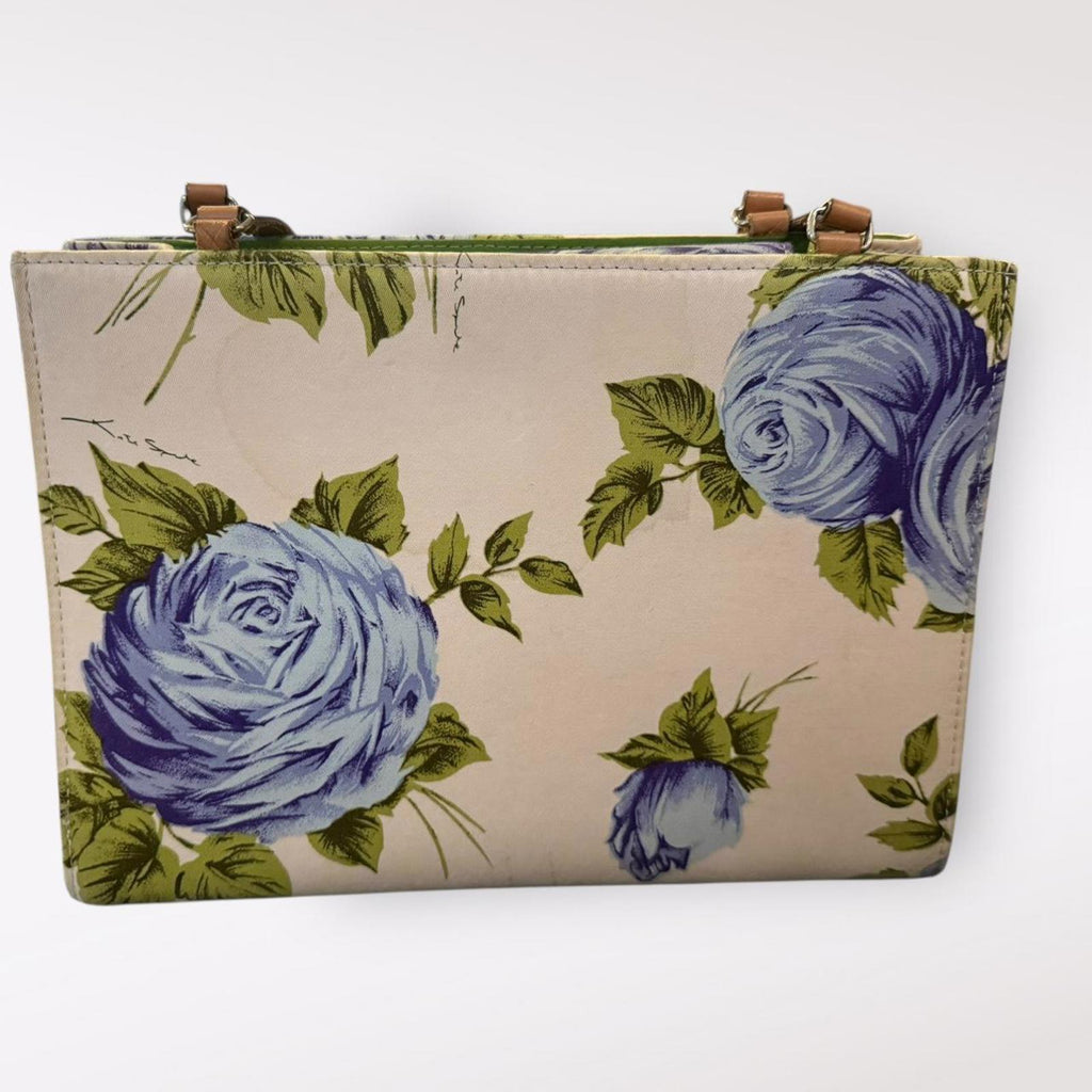 Kate Spade Sam Blue Cabbage Rose Shoulder Bag