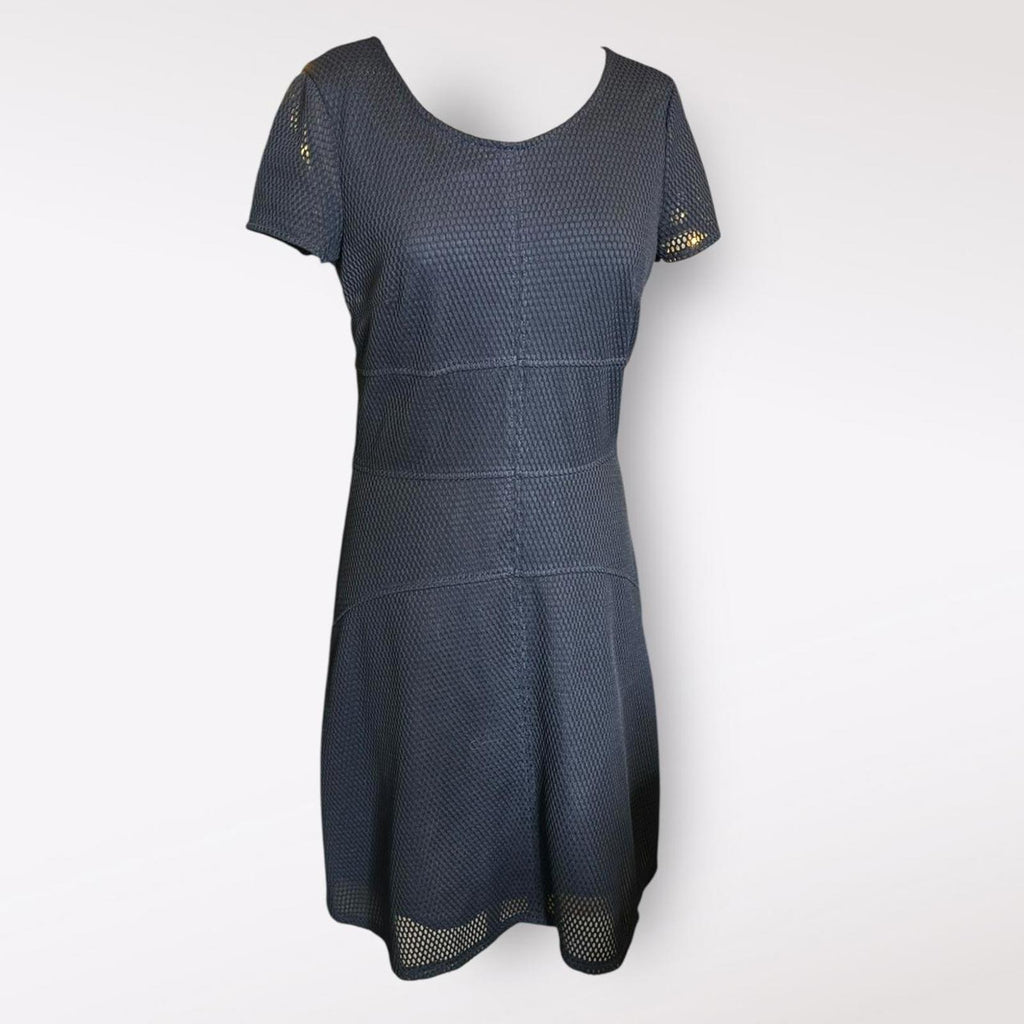 Sisley Black Dress with Mesh Detail