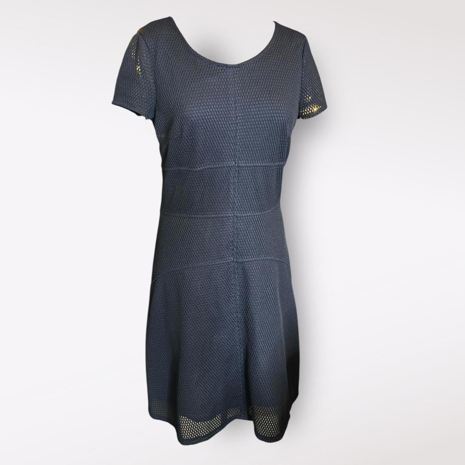 Sisley Black Dress with Mesh Detail