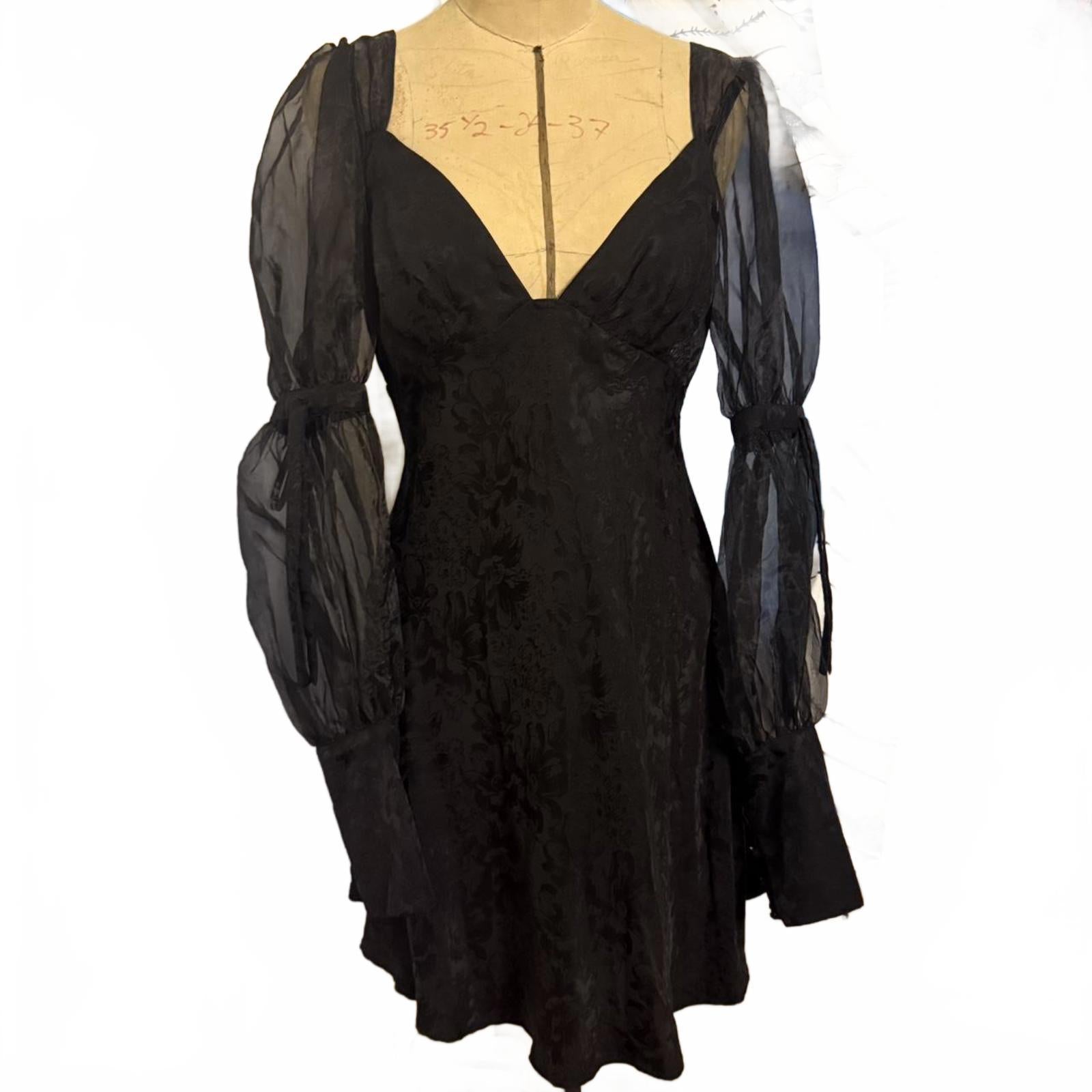 For Love & Lemons Gabrielle Puff Sleeve Mini Dress