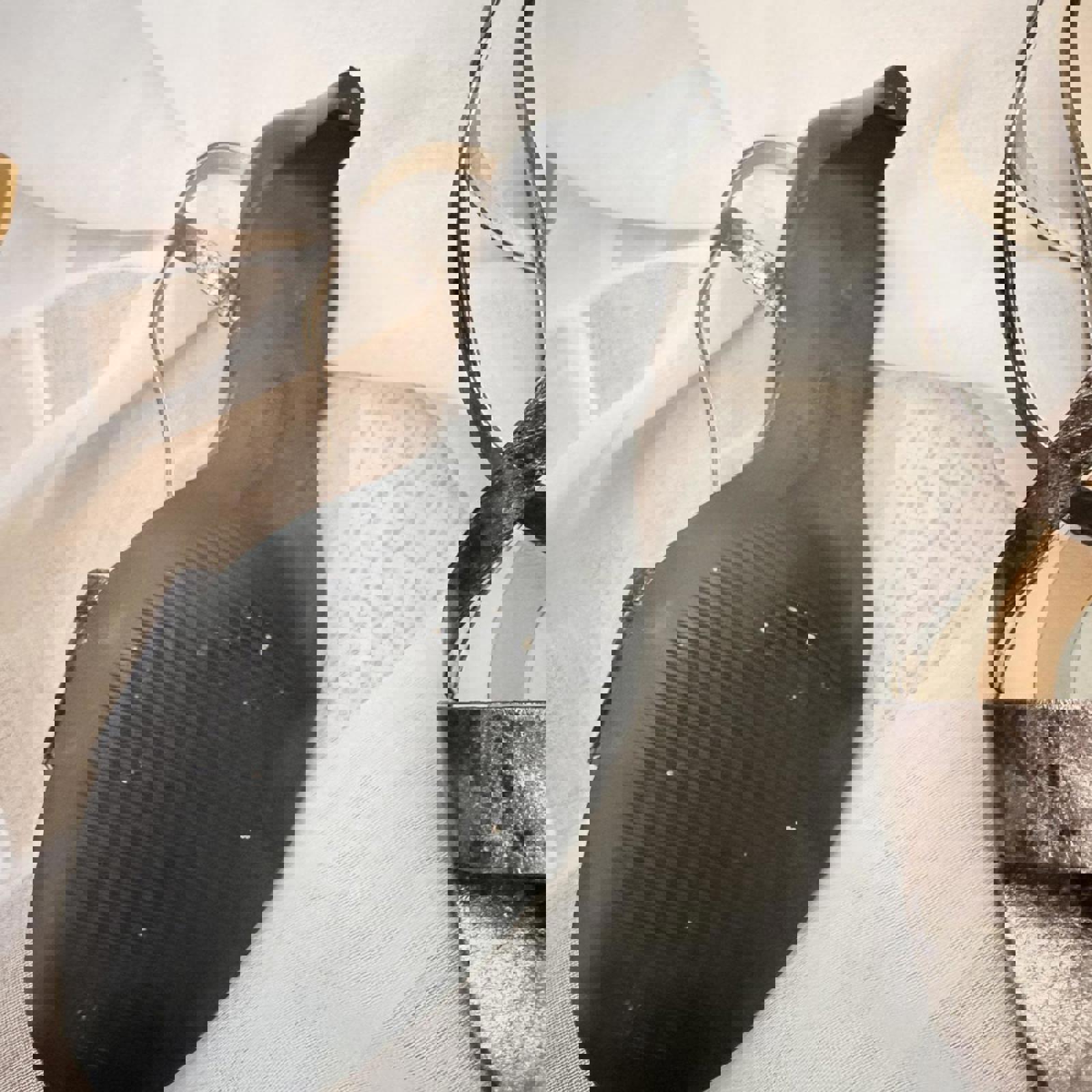 Franco Sarto Metallic Leather Sandals Size