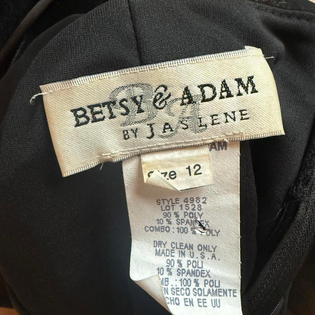 Betsy & Adam Black Velvet Cocktail Dress