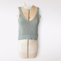 Lulus Sage Green Knit Tank Top with Twist Back Detail