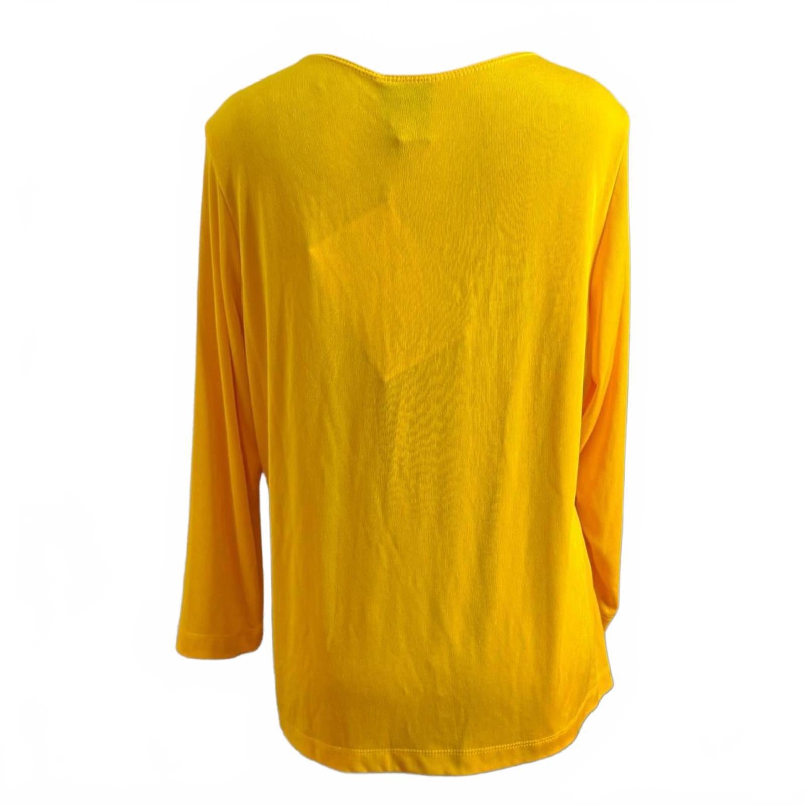 Citiknit Yellow Long Sleeve Top Size L