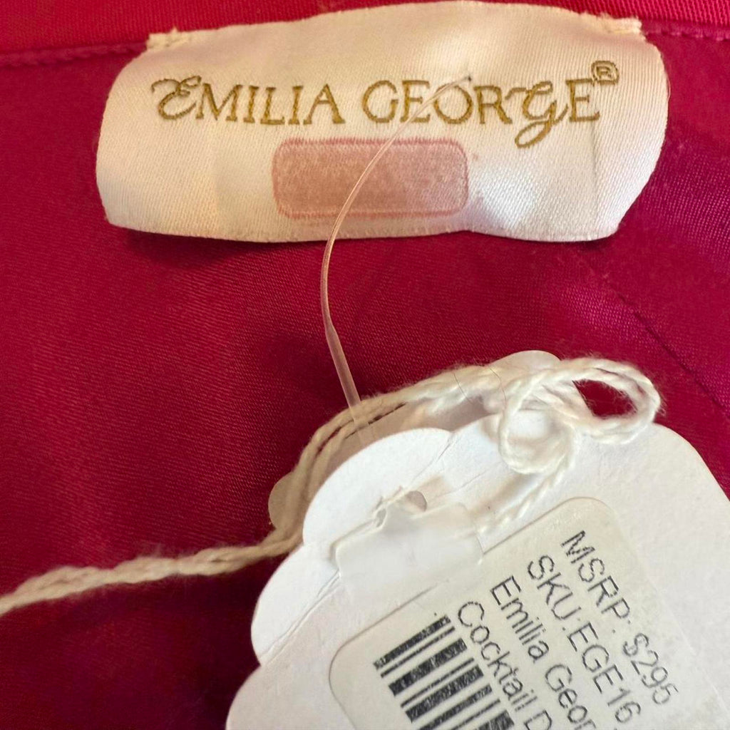 Emilia George Hot Pink Dress with Drop Shoulder