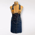 Dolce & Gabbana RARE Denim Overall Skirt with Leather Straps