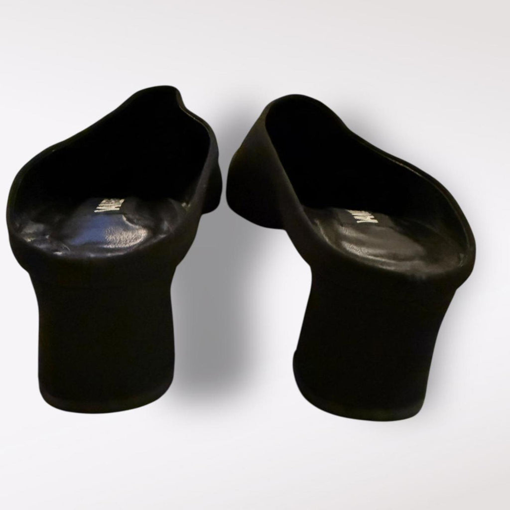 VANELi Women's Black Suede Slip-On Heeled Mules