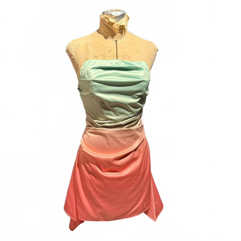 Rare London Strapless Ombre Mini Dress