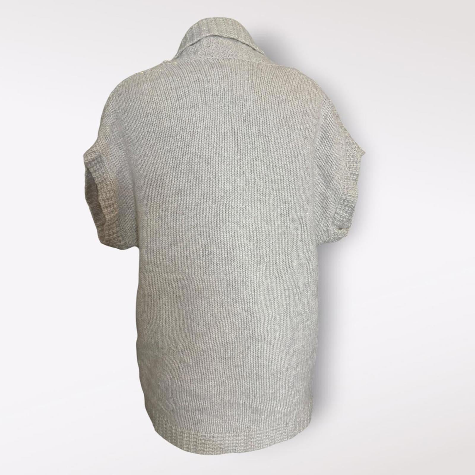 H&M Short Sleeve Cream White Cardigan