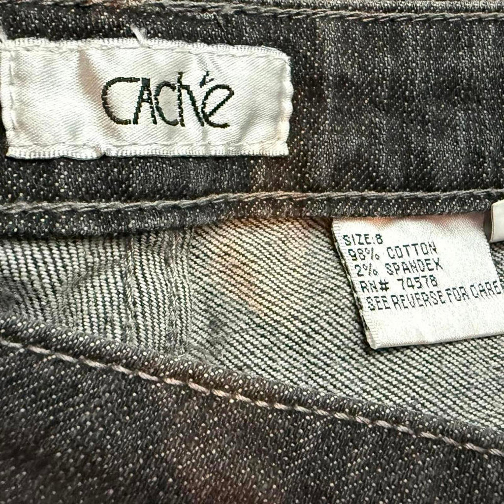 Canoe Black Embroidered Pocket Denim Jeans