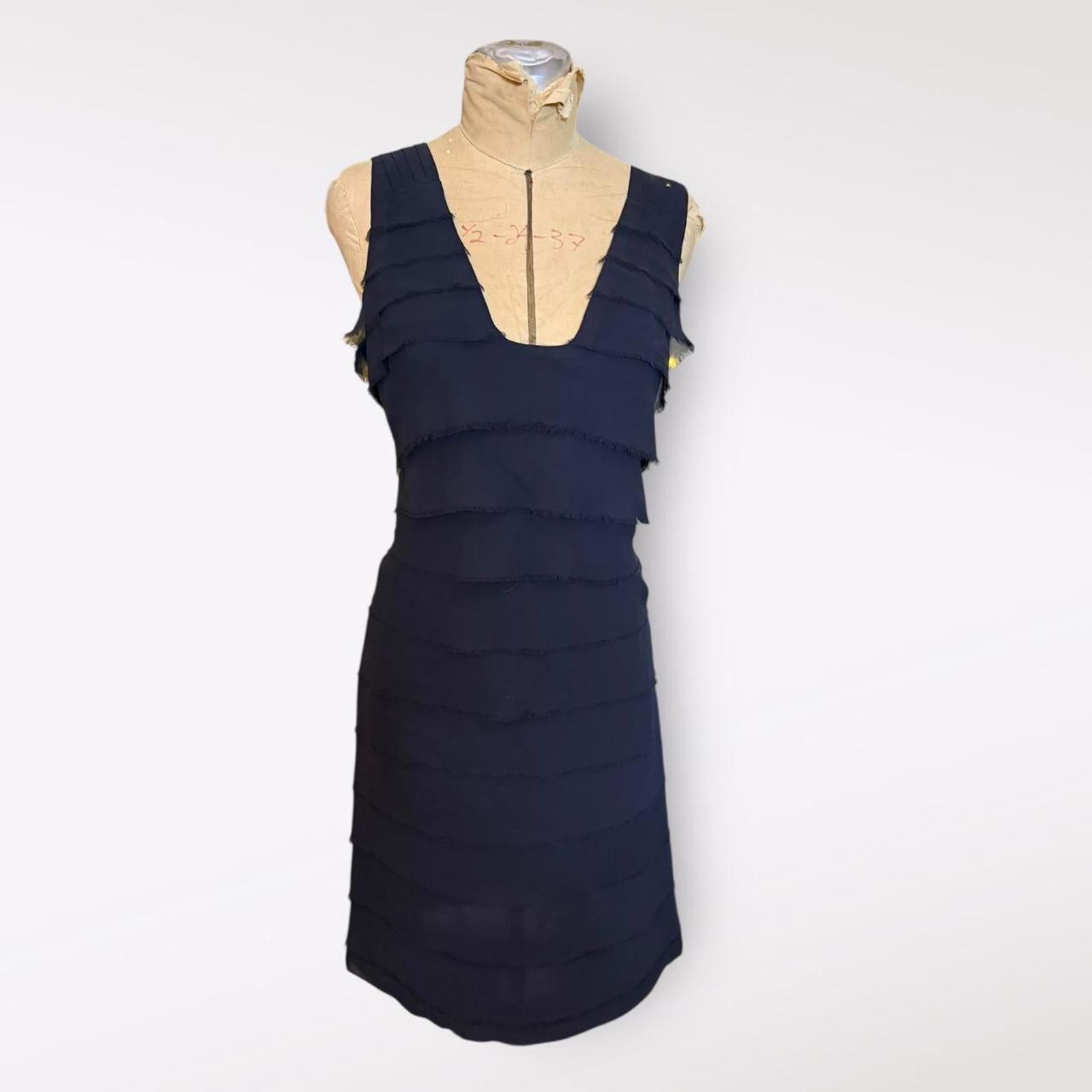 Tory Burch Sleeveless Navy Blue Dress