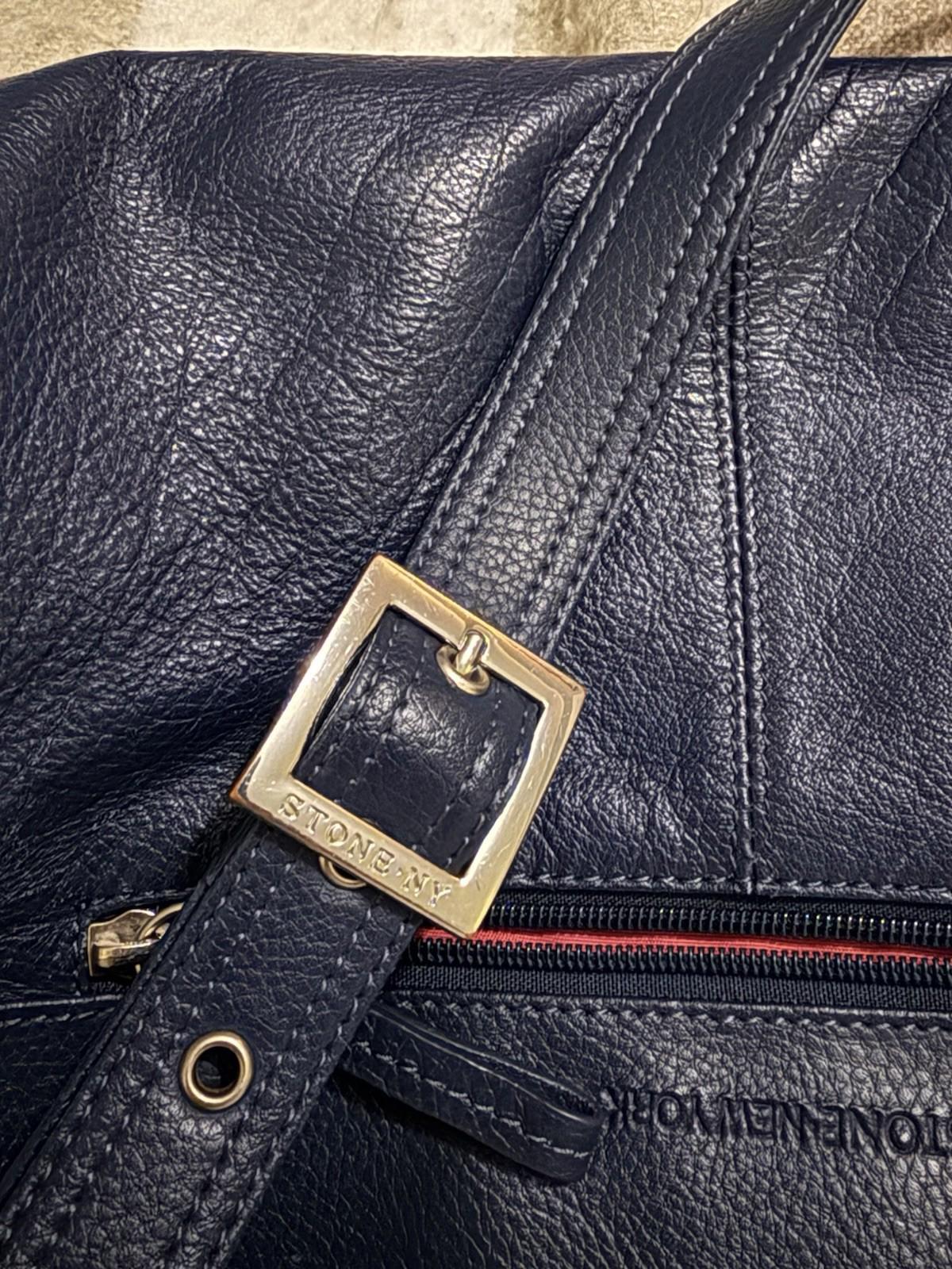 Stone New York Blue Leather Purse Handbag