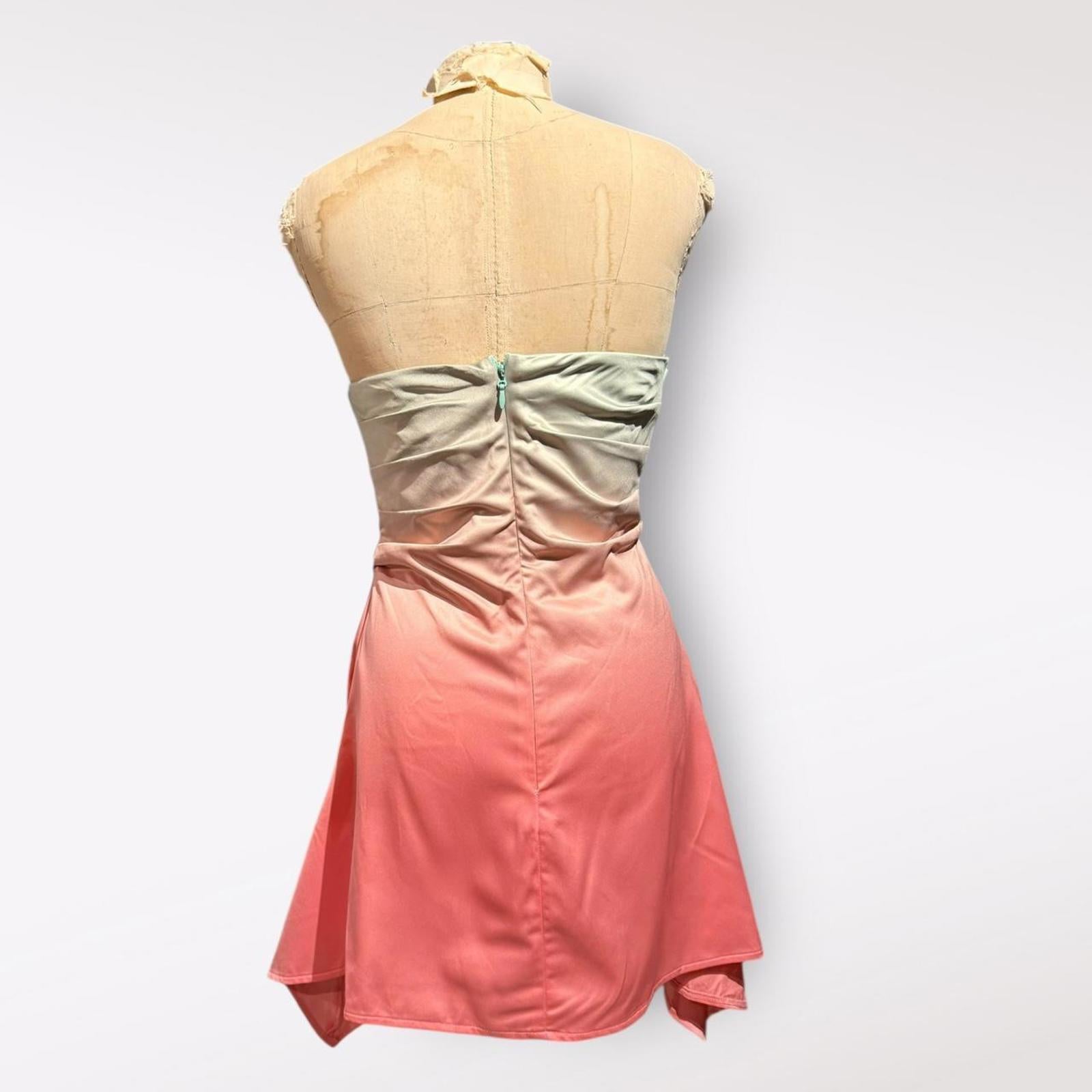 Rare London Strapless Ombre Mini Dress