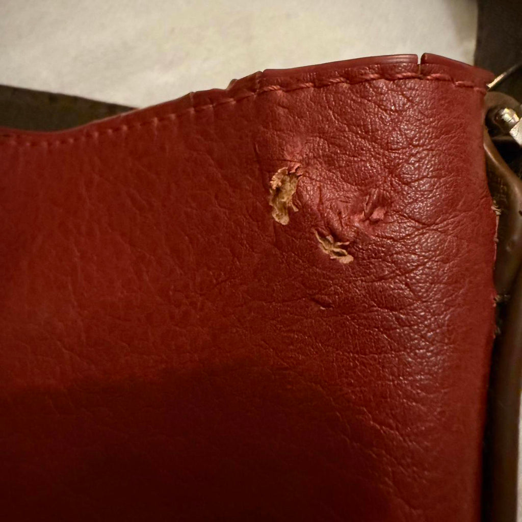 Burano burgundy vegan leather bag with a boho vibe