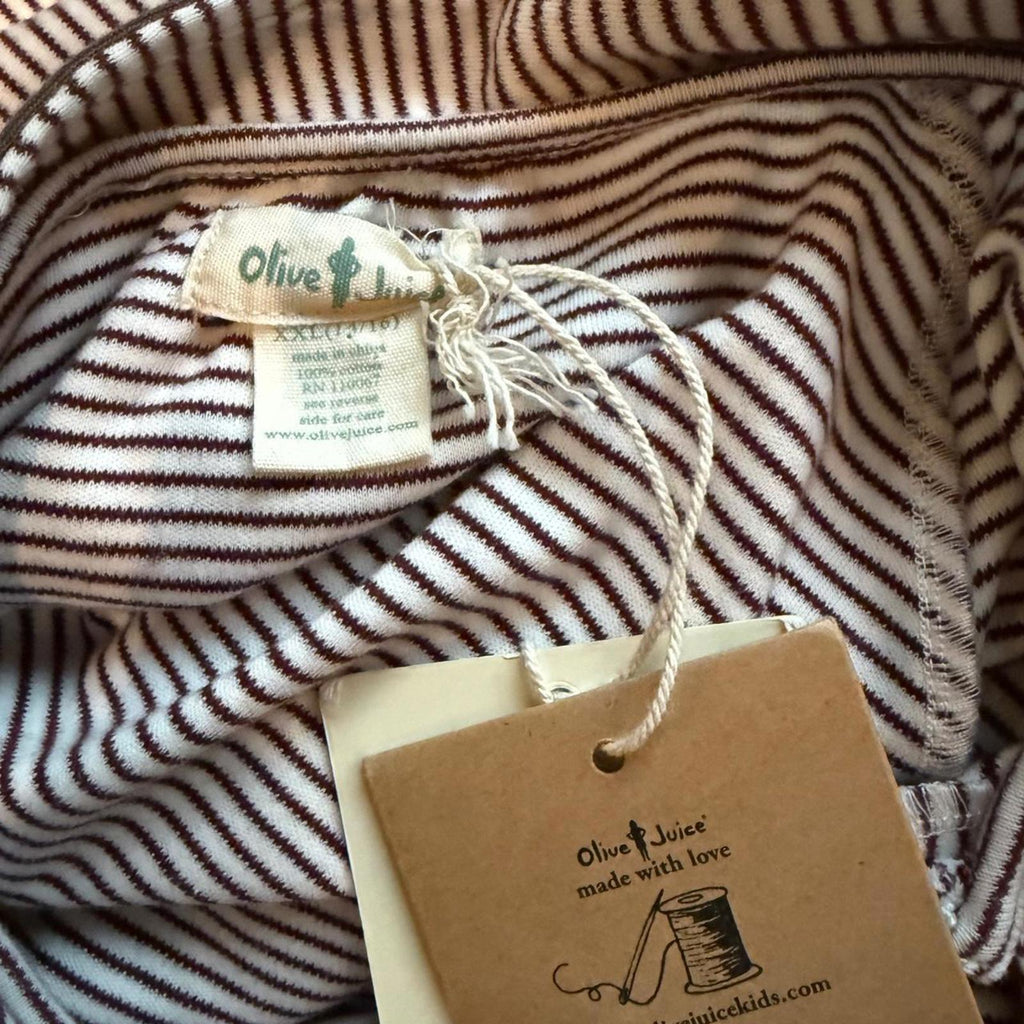 Olive Juice Striped Long Sleeve Dress