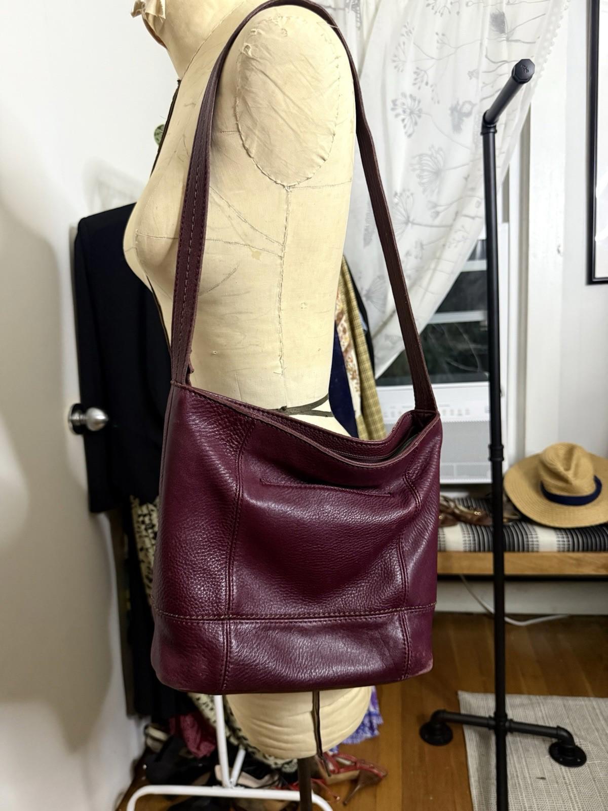The Sak Genuine Leather De Young Crossbody Burgundy Wine