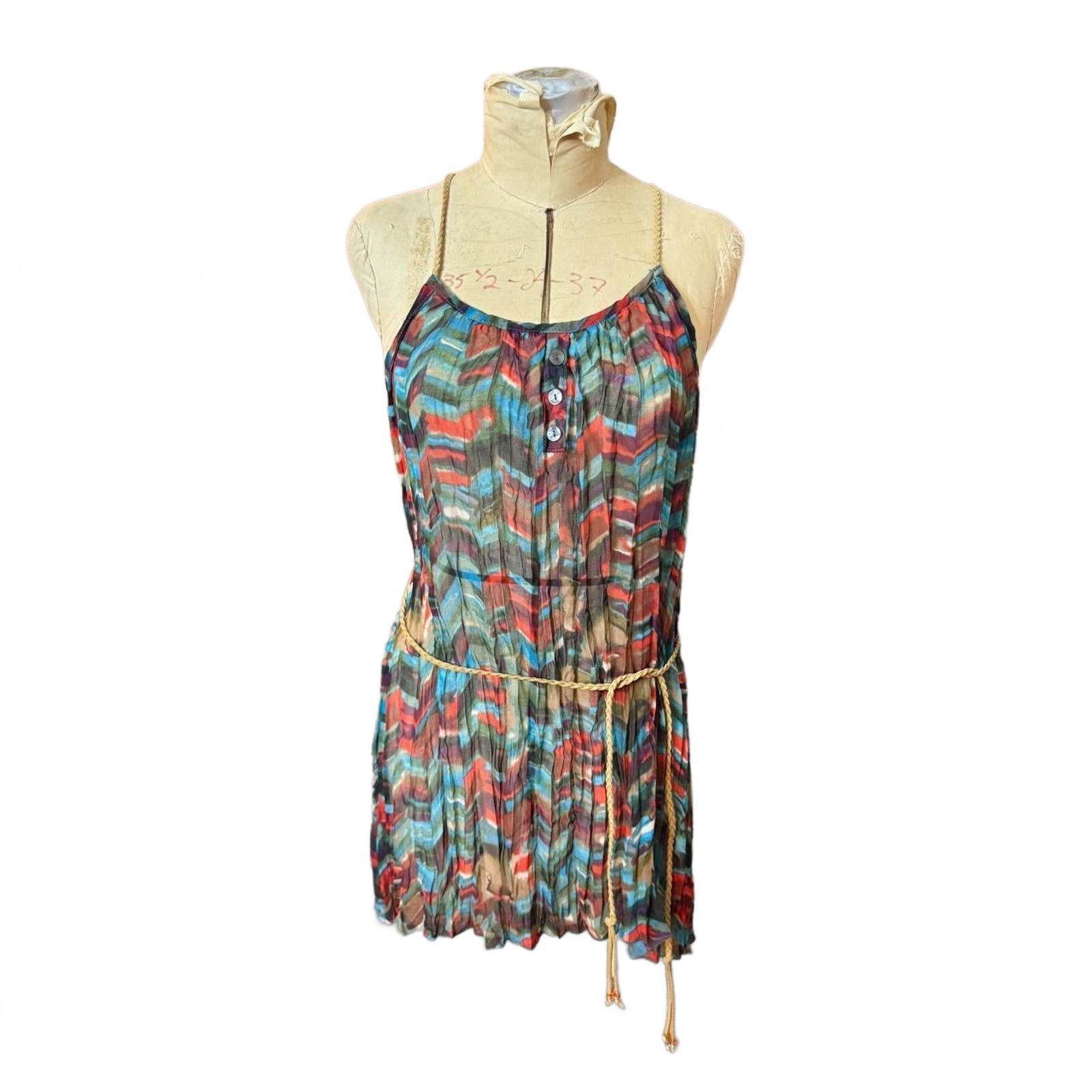 Daytrip Sheer Multicolored Dress Size S