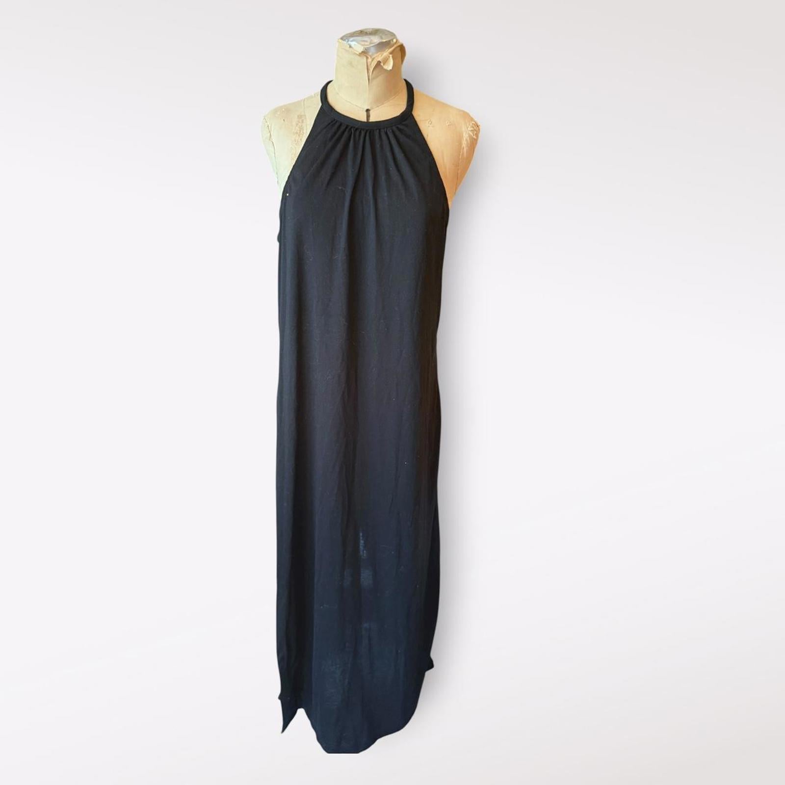 Tahiti Black Maxi Halter Dress