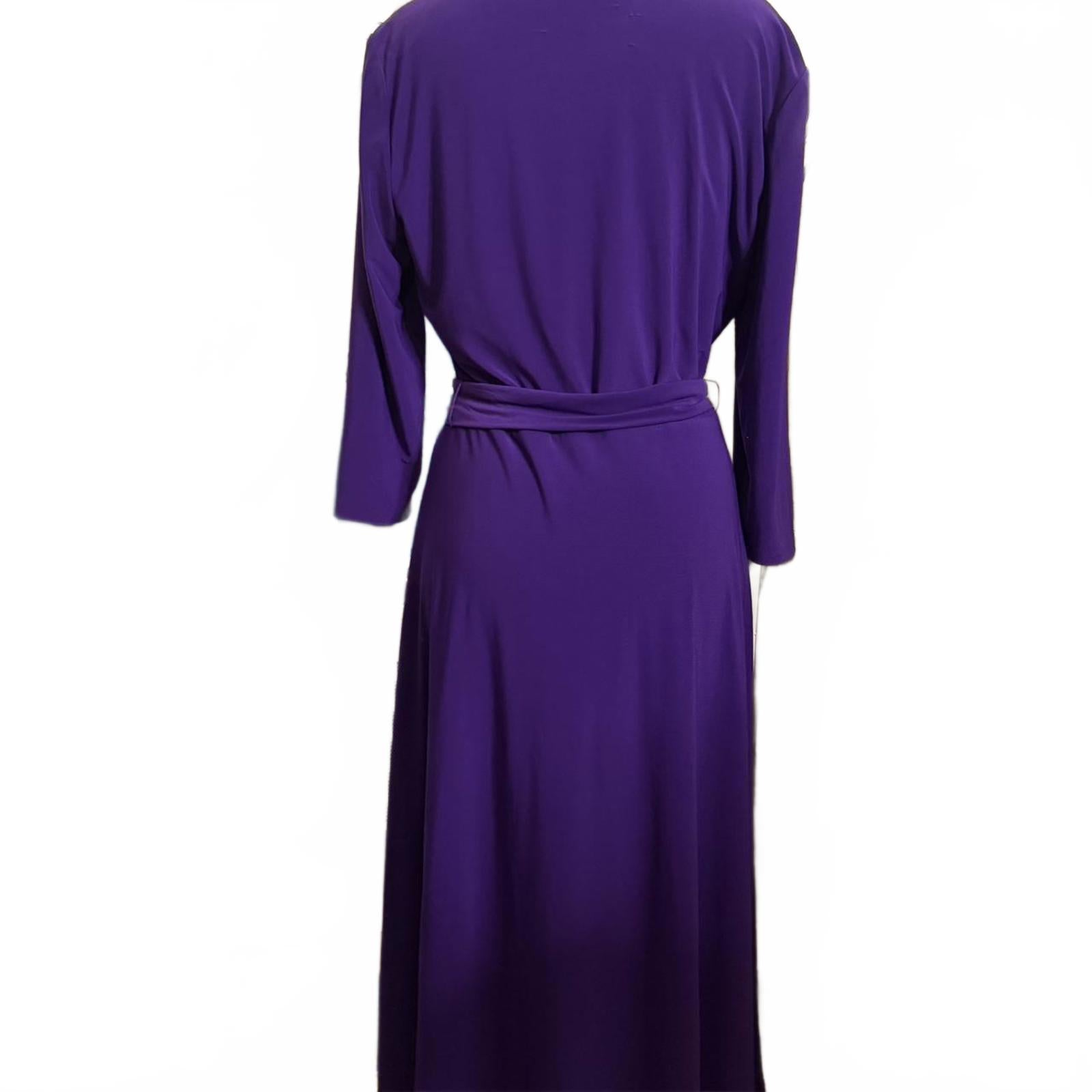 Lauren Ralph Lauren Black Label Purple Wrap Dress with Belt