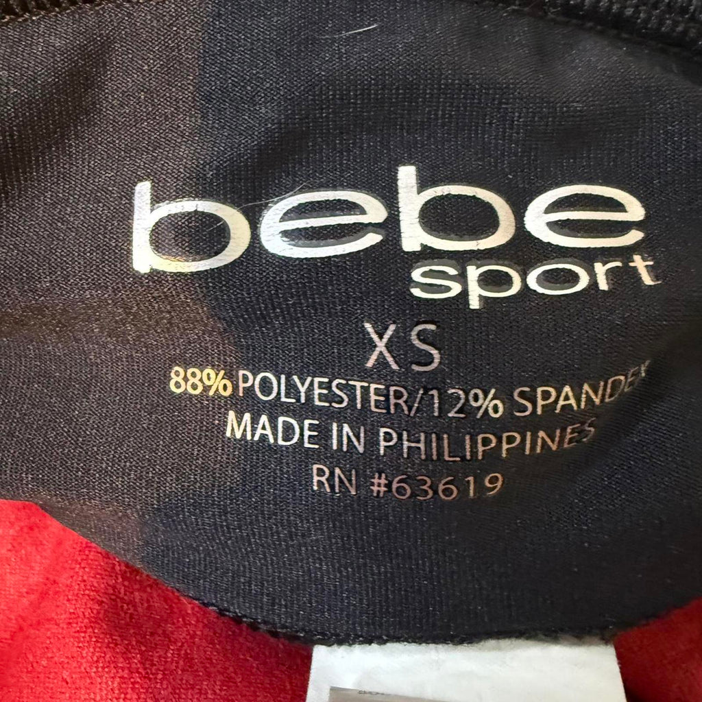 Bebe Women's Black and Grey Legging Size XS