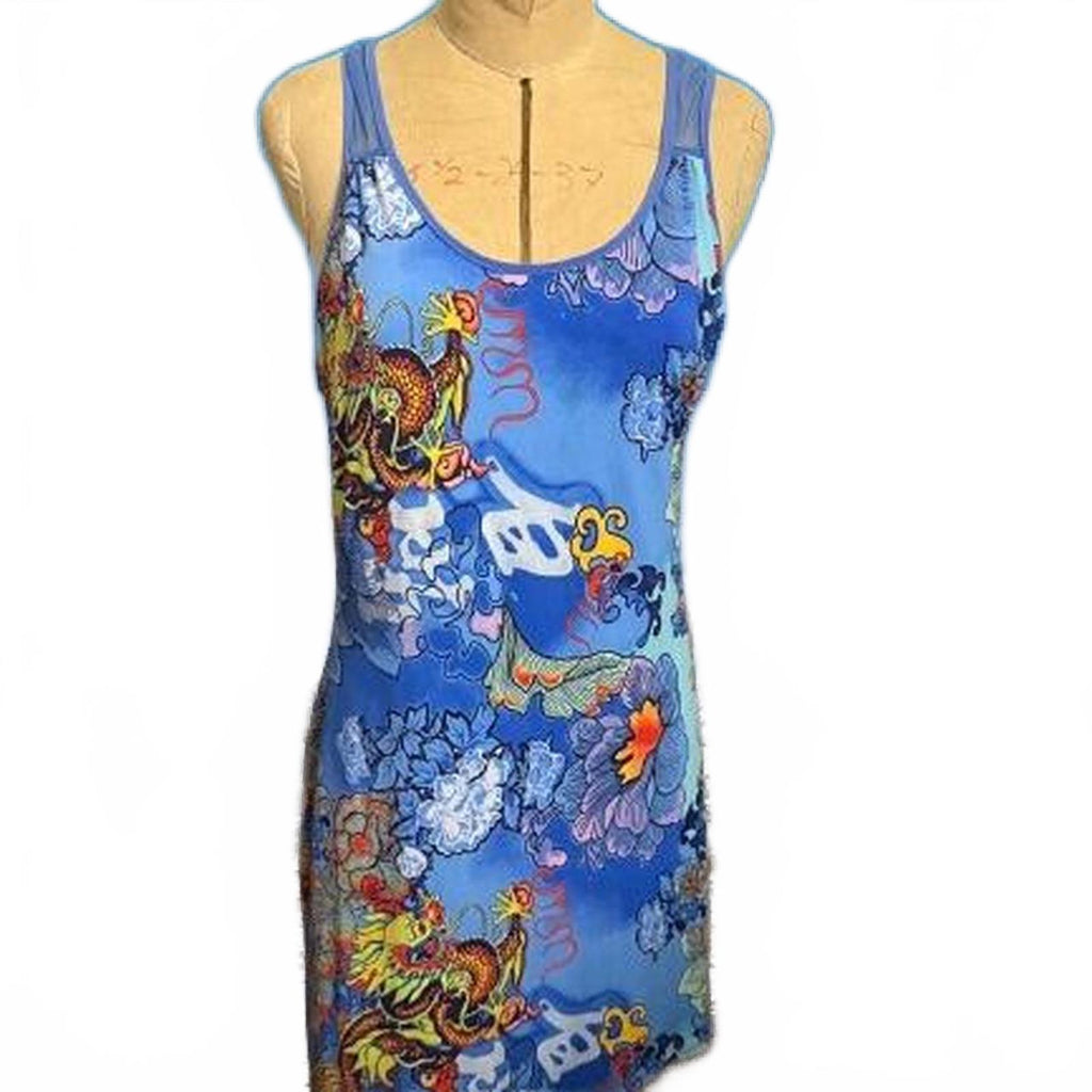 Josie Natori Blue Mini Dress