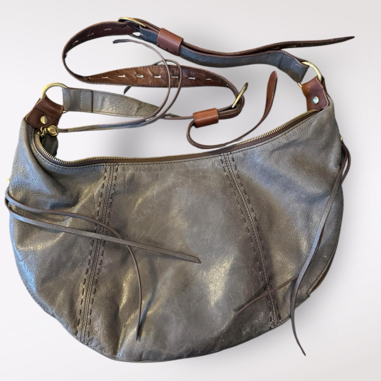 HOBO International Handbag Purse Gray Leather Crossbody Bag