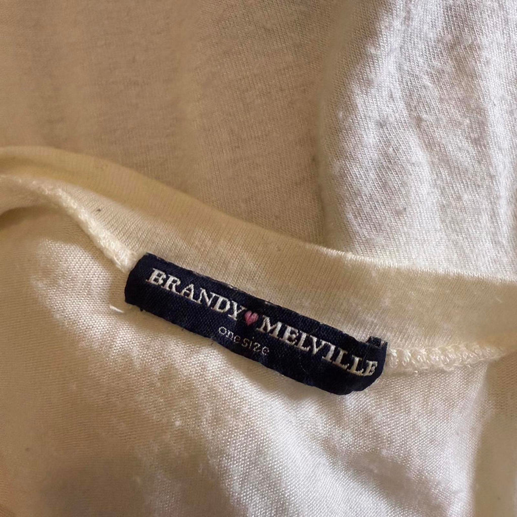 Brandy Melville White Cotton Tunic T-shirt