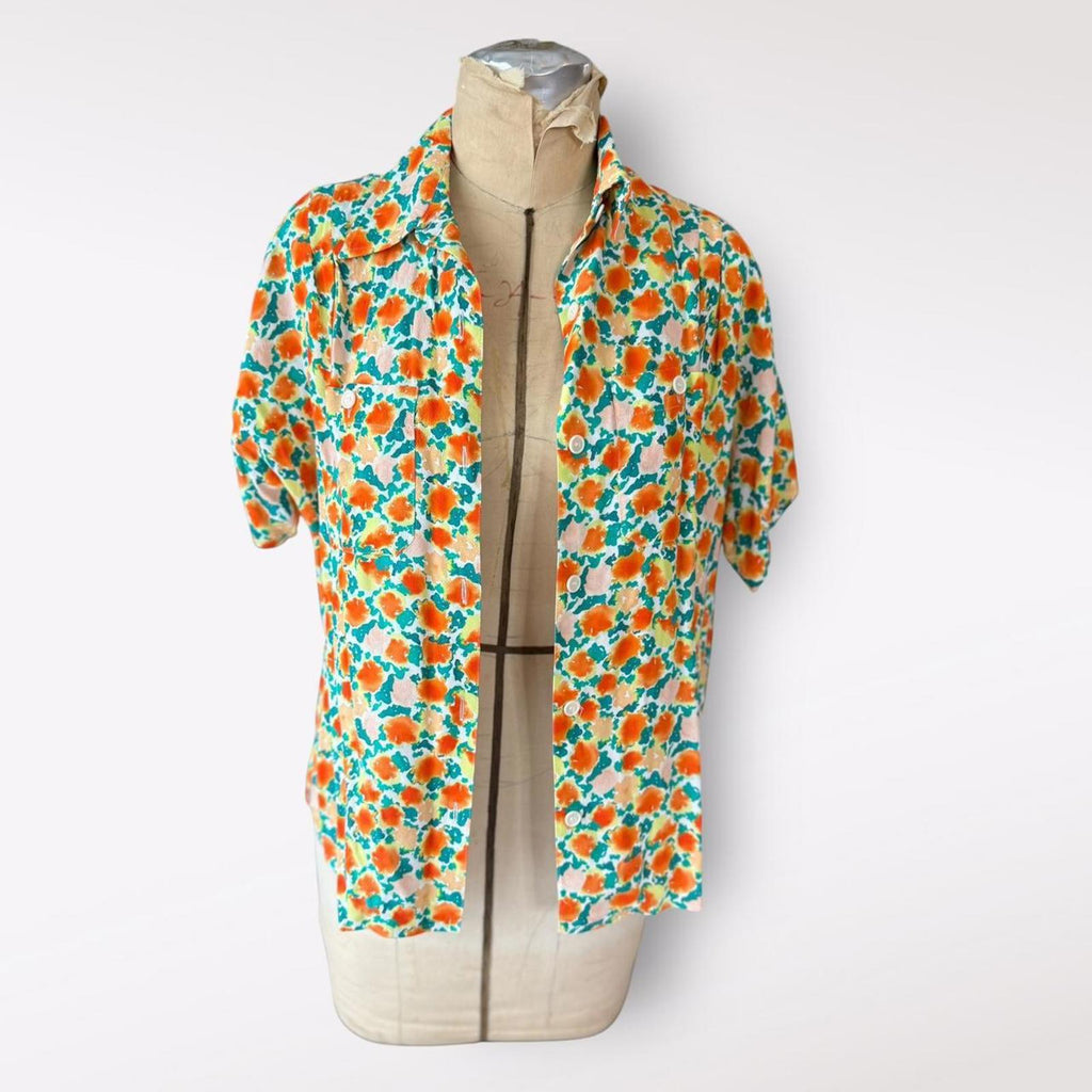 A.P.C. Floral Viscose Button-Up Shirt