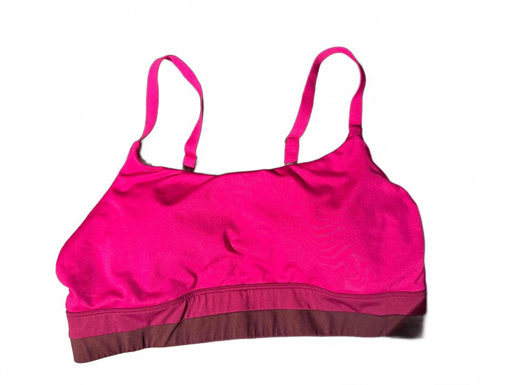 Athlete Pink and Burgundy Adjustable Strap Crop Top