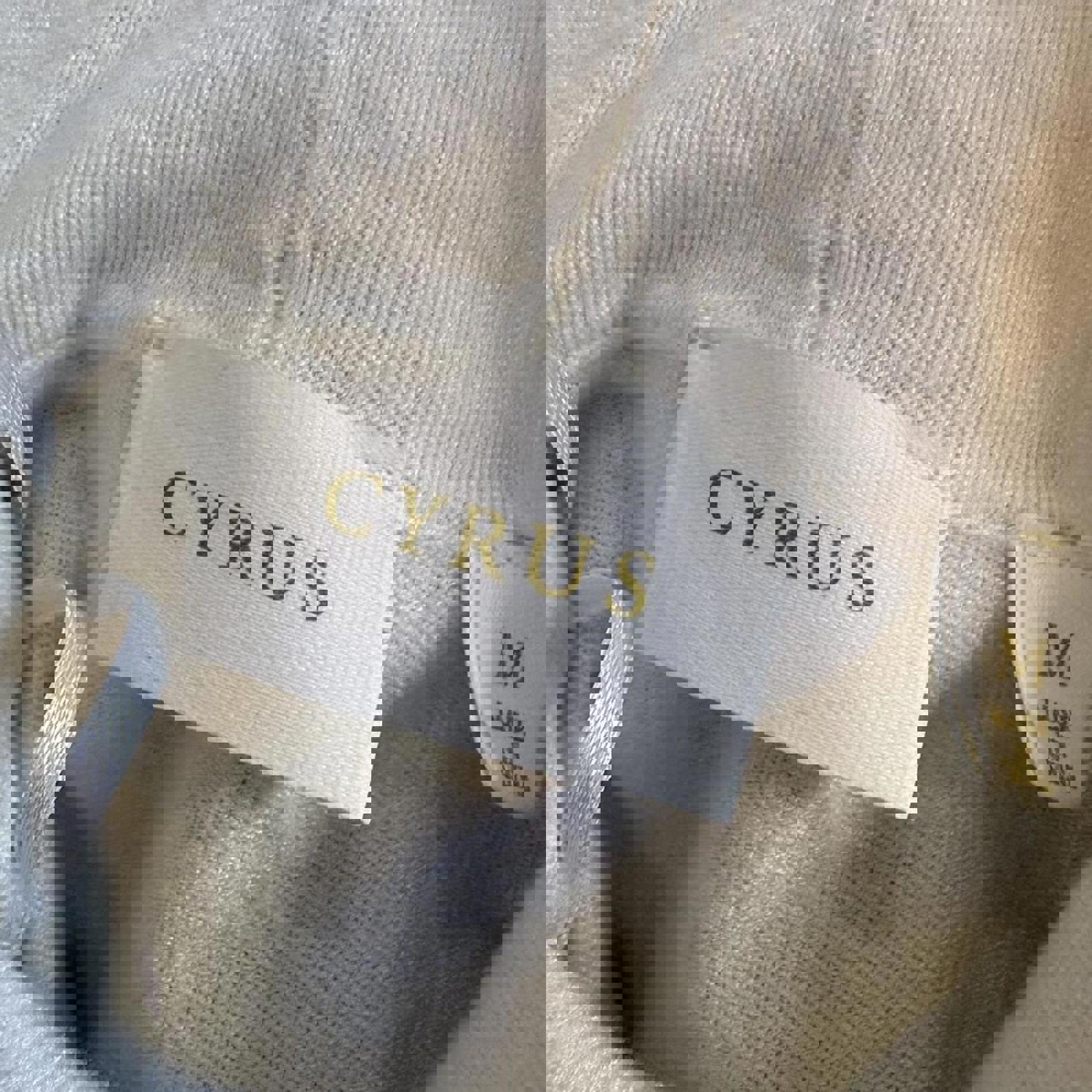 Cyrus Black and White Striped Cowl Neck Sweater