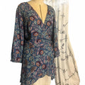 Torrid Blue Floral Wrap Dress