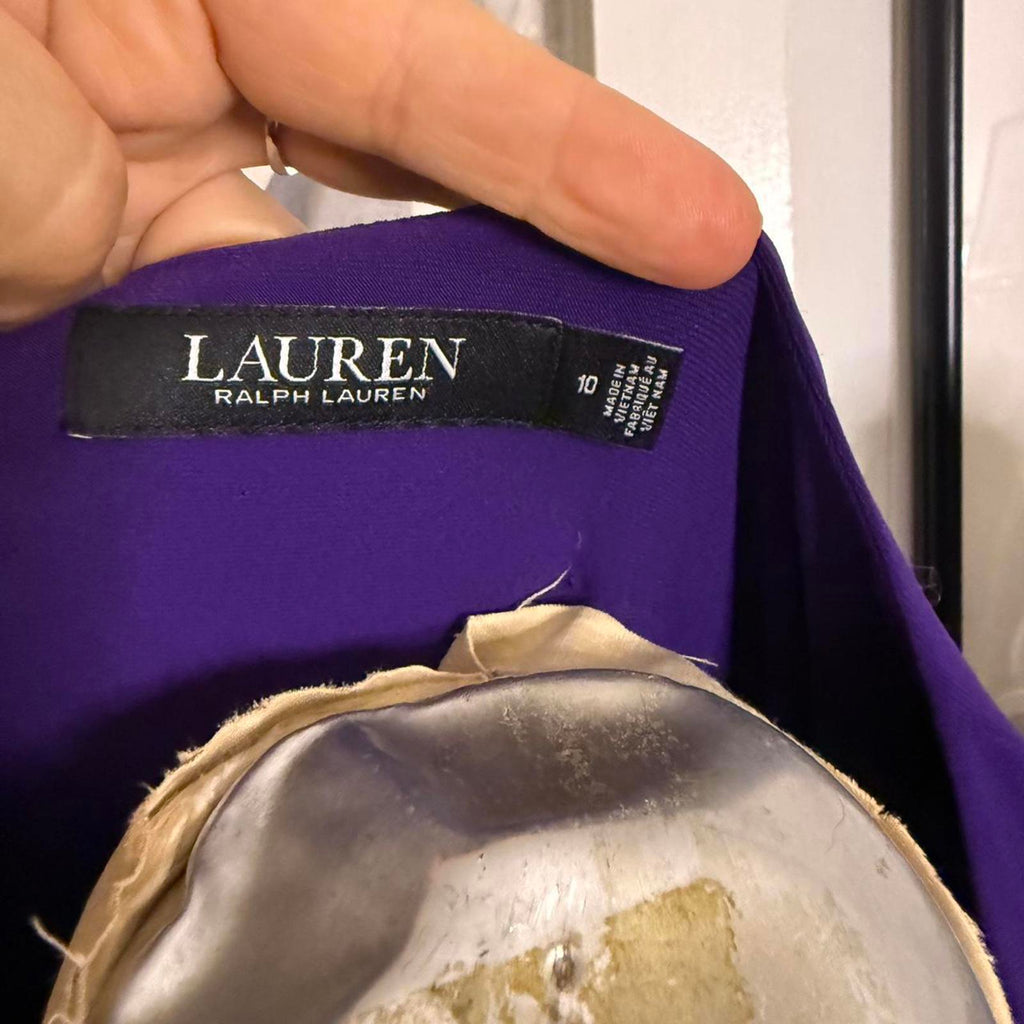 Lauren Ralph Lauren Black Label Purple Wrap Dress with Belt
