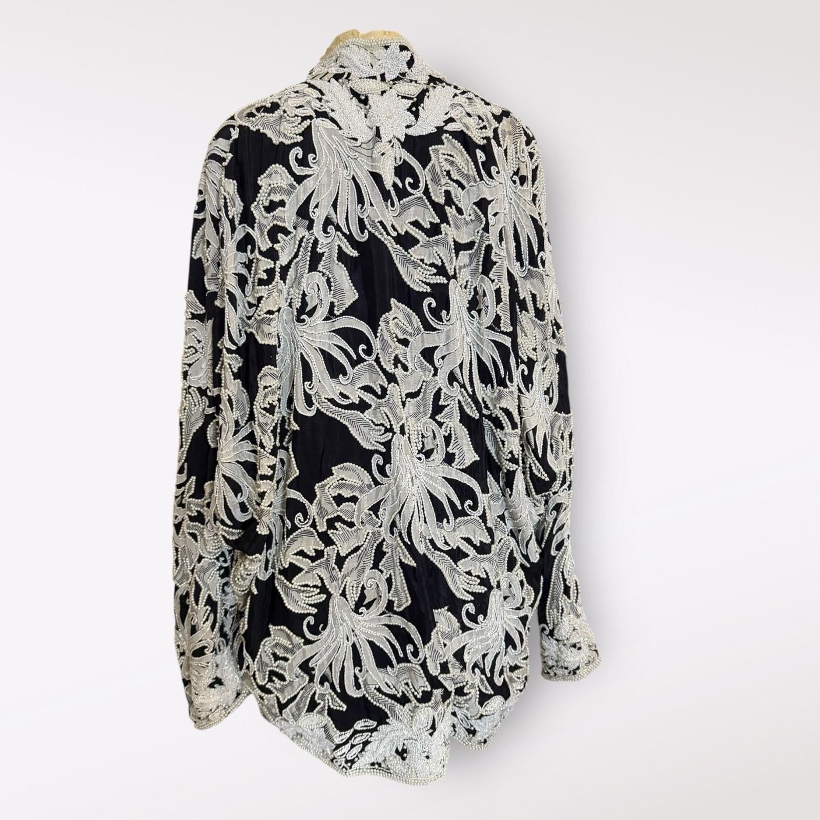 Jasdee Vintage Jacket Hand Beaded On Silk