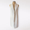 Tahari Cream Sleeveless Long Vest