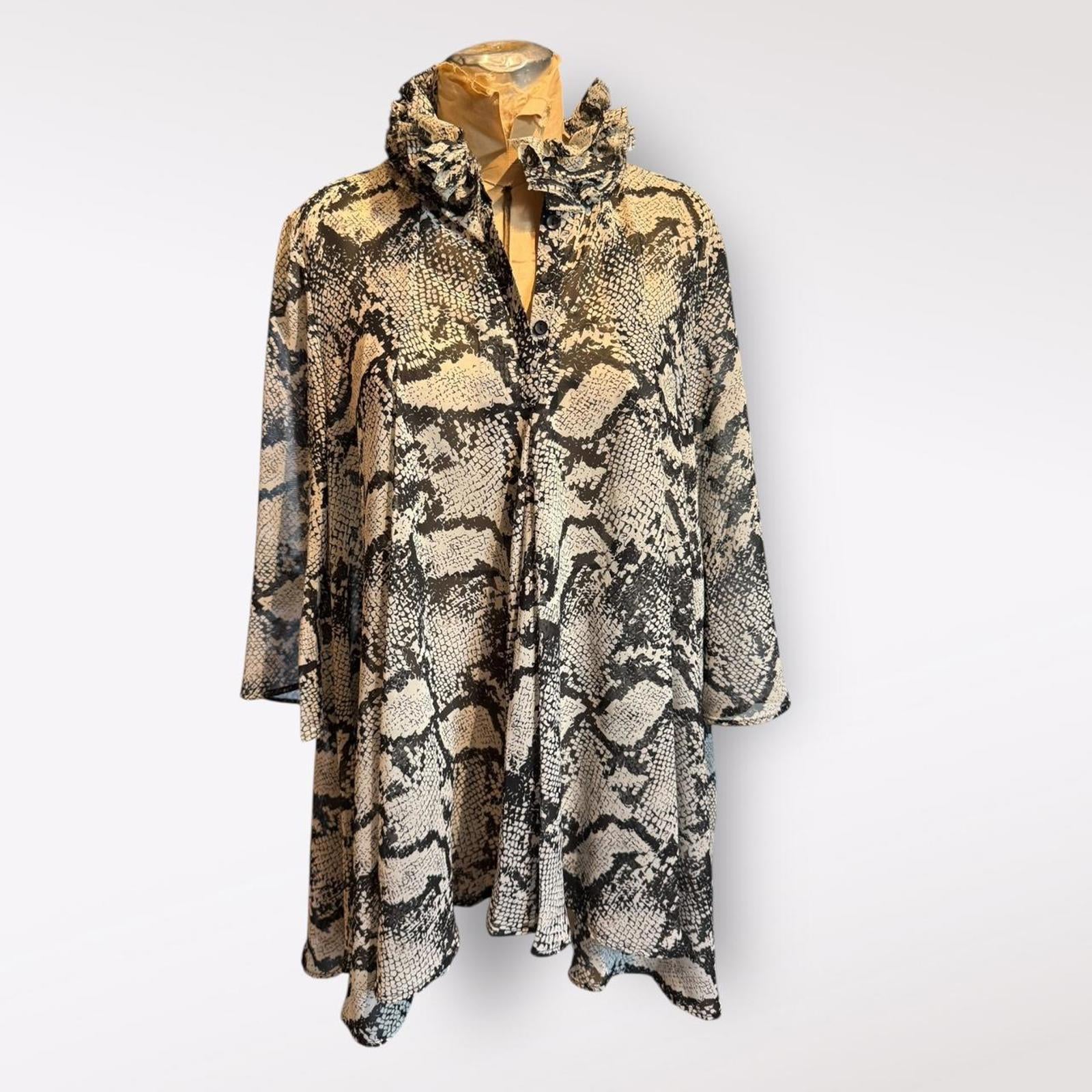 Jaipur Snake Print Long Sleeve Tunic Blouse