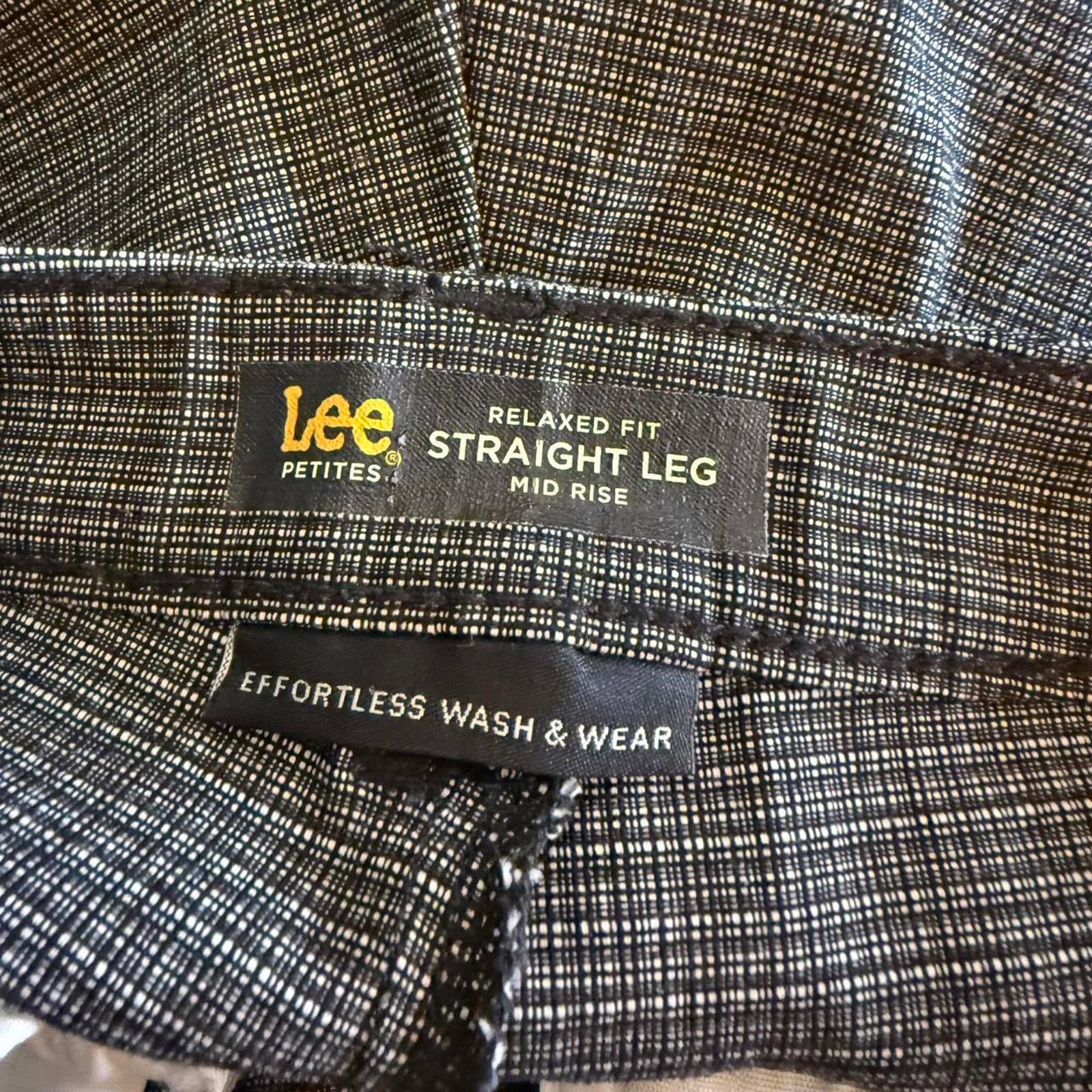 Lee Petites Relaxed Fit Straight Leg Pants Mid Rise